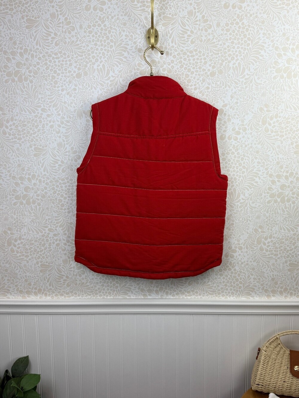 Toad&Co Canoe Red Forester Pass Plaid Lining Puffer Vest - Size - Medium - Picture 5 of 10